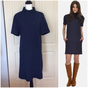 Donna Morgan Knit Shift Dress Navy Blue Sz 16